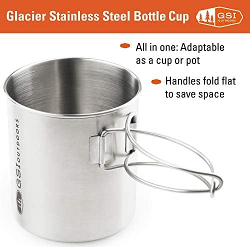 GSI Outdoors Glacier Stainless Lightweight Bottle Cup or Pot