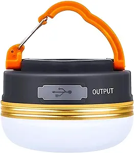 LED Camping Lantern, Rechargeable & Portable Tent Light, 300LM,3 Light Modes,1800mAh Power Bank